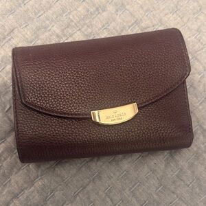 Kate Spade Dark Brown Leather Clutch